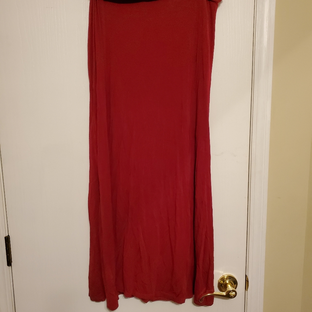 Red Long skirt